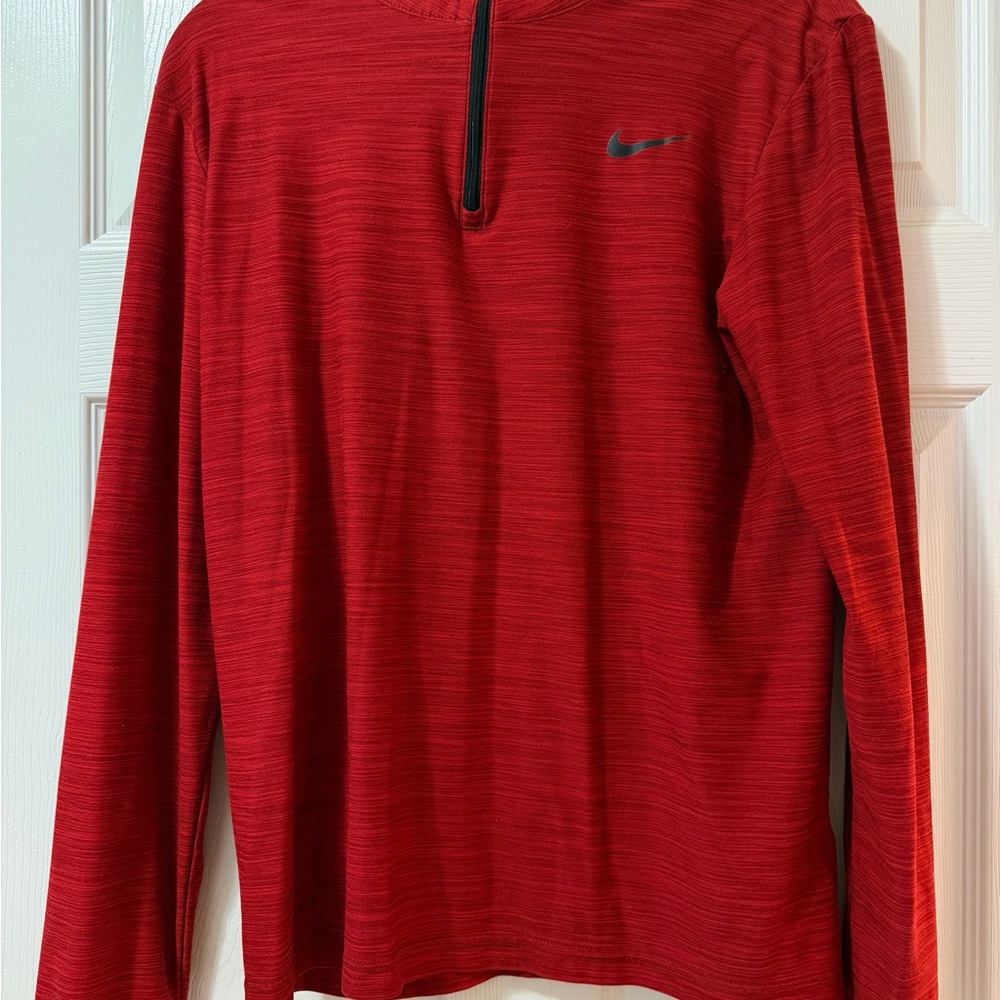 Nike Dri-FIT Red Quarter zip